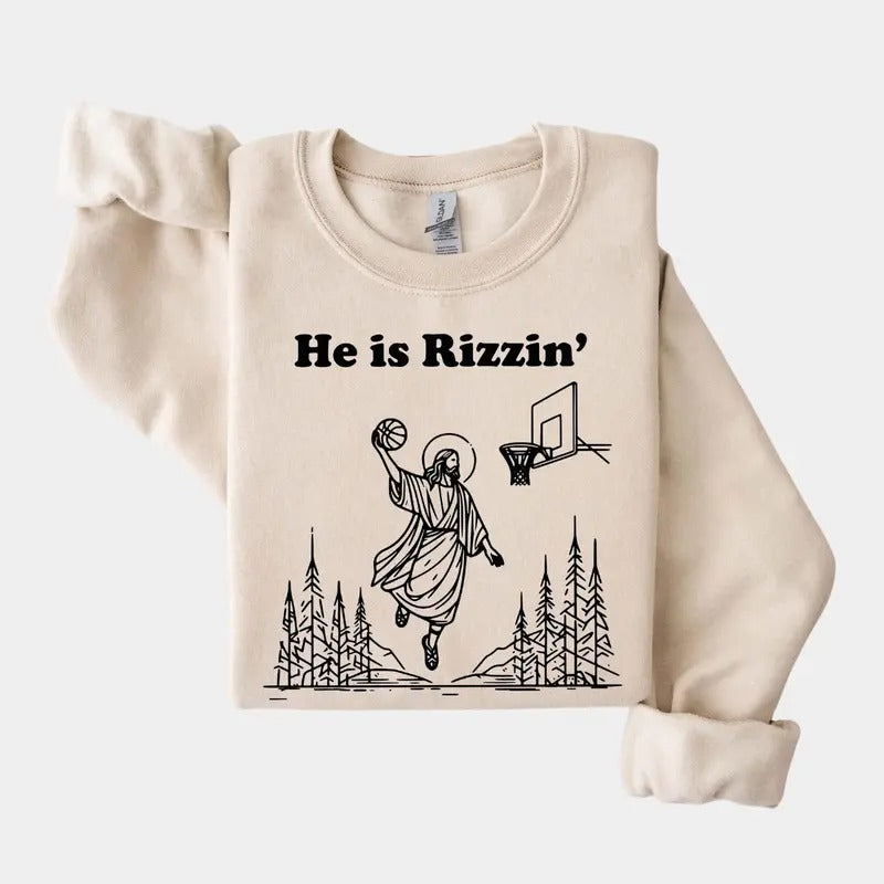 Easter He Is Risen Sweatshirt - Jesus Easter Sweater - Easter Sweatshirt For Women And Men - Casual Style T-Shirts, Hoodie