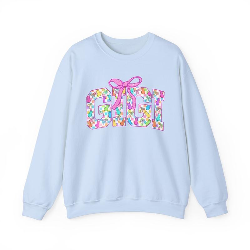 Easter Peep Gigi Sweatshirt, Cute Easter Crewneck, Trendy Grandma Women's Sweater, Gift for Herstyle{n002}2 T-Shirts, Hoodie