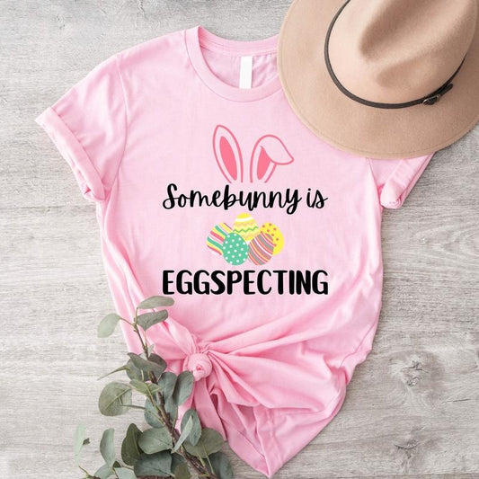 Easter Pregnancy Announcement Shirt, Spring Baby Reveal T-Shirt, Maternity Tee, Pregnant Wife Gift Shirt For Easter, New...