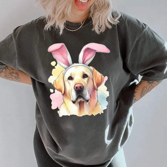 Easter Yellow Lab Shirt ~ Unisex Apparel Relaxed Fit Printed In The USA Clothing Womenswear Casual Comfort Cotton Hoodie,...