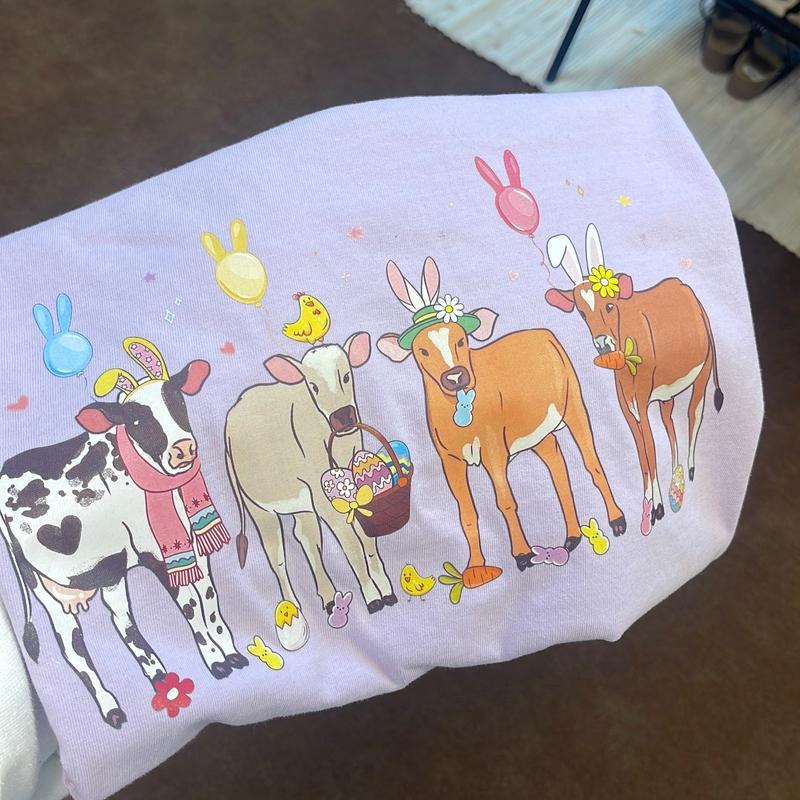 Easter cow T-shirt, comfort colors Tshirt, Easter shirts, country shirts, western shirts, comfort colors t-shirts, Easter...