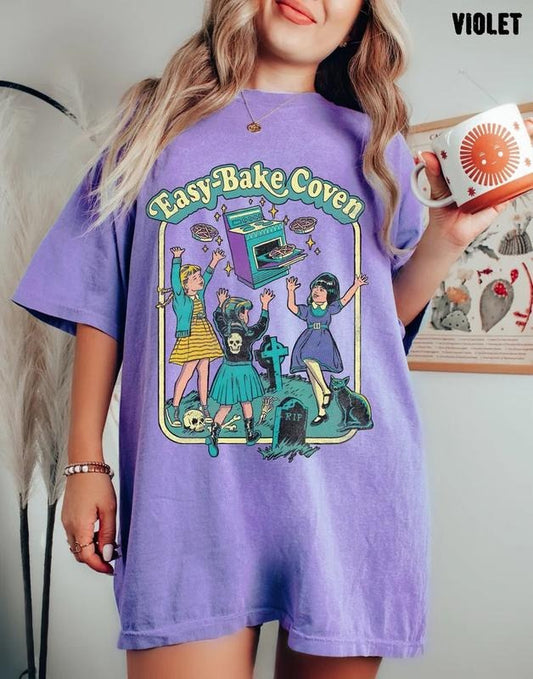 Easy Bake Coven 90s Horror Fan Oversized Vintage T Shirt Top Womenswear Underwear Lady Hoodie, Sweatshirt | WearSparks.com