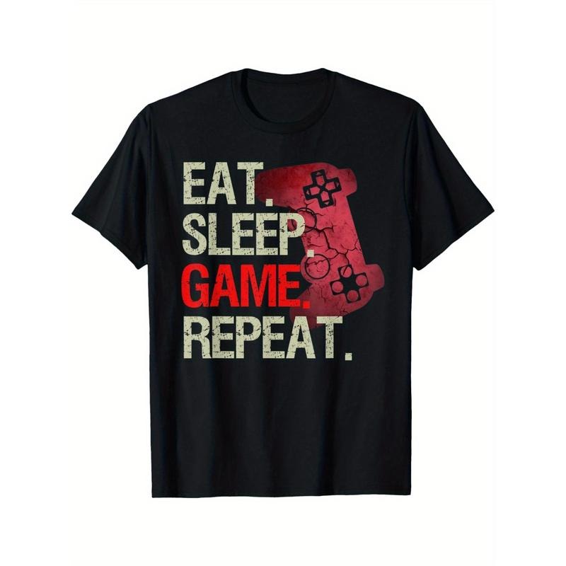 Eat Game Repeat Gamer Video Games T-Shirt for The Youth, Soft Fabric, Breathable, Comfortable Short Sleeve Tees Perfect...
