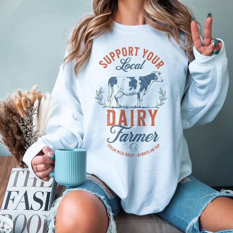 Eat Local Breastfeeding Sweatshirt Breastmilk Sweater Moms Milk Crewneck Moms Boobery Jumper Baby Shower Gift for New Mom...