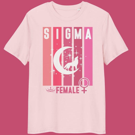 Eco Friendly Sigma Female T Shirt Hoodie Sweater Lone Wolf Shirt Sigma Woman Pink Shirt Women Empowerment Shirt Organic...