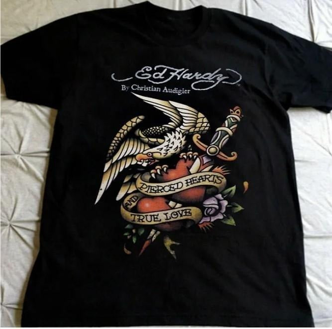 Ed Hardy Hearts Usa T Shirt Cotton Men Hoodie, Sweatshirt | WearSparks.com
