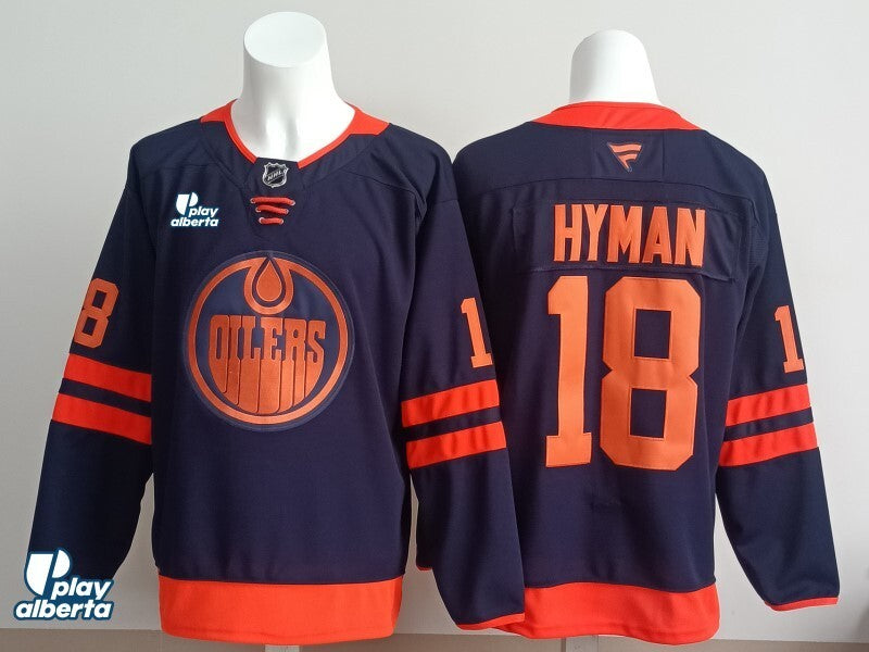 Edmonton Oilers #18 Zach Hyman Oilers Champion Edition Style 1