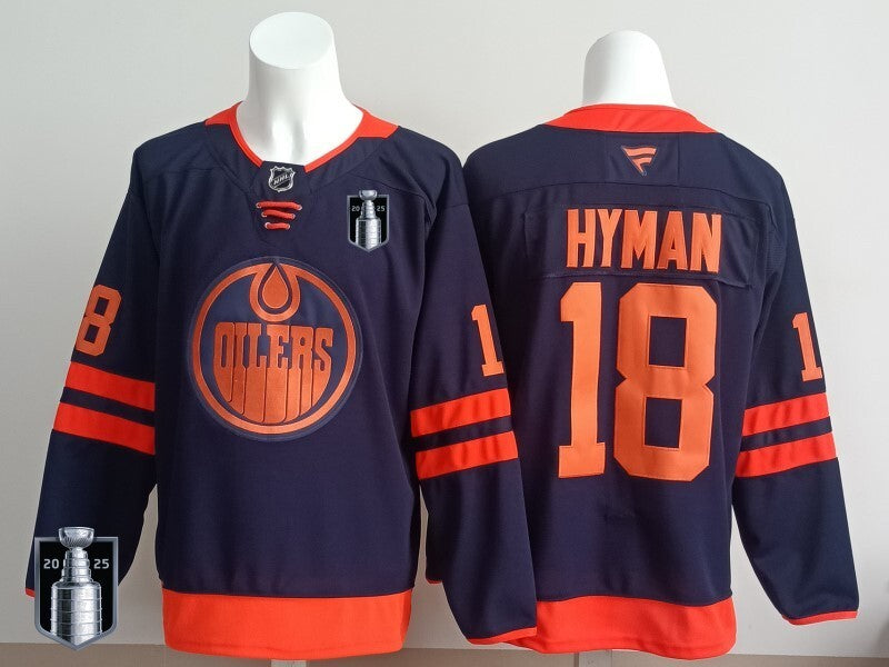Edmonton Oilers #18 Zach Hyman Oilers Champion Edition Style 6