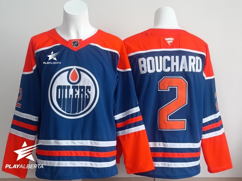 Edmonton Oilers #2 Evan Bouchard Oilers Champion Edition Style 1