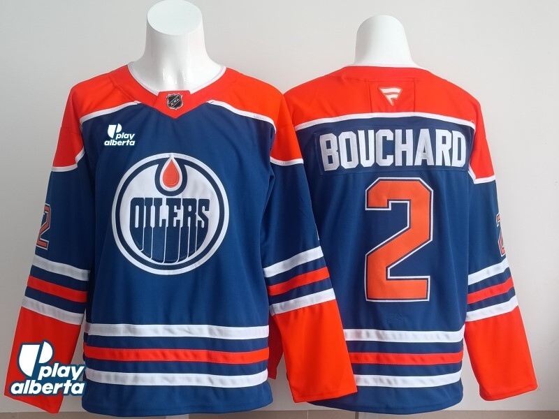 Edmonton Oilers #2 Evan Bouchard Oilers Champion Edition Style 3