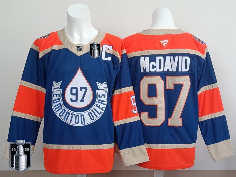 Edmonton Oilers #97 Connor McDavid Oilers Champion Edition Style 17