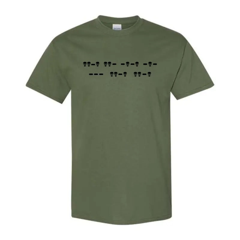 Eff Off Morse Code (Skulls) T-Shirt (Men's) Hoodie, Sweatshirt | WearSparks.com