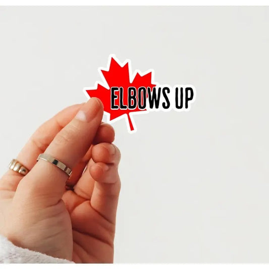 Elbows Up Waterproof Sticker, Canadian Political Bumper Sticker, Canada Politics Vinyl Decal Stick On, President 2025,...