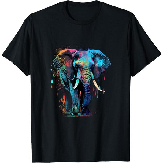 Elephant Face Colorful Pop Art Design Elephant Lovers T-Shirt Made in USA Hoodie, Sweatshirt | WearSparks.com