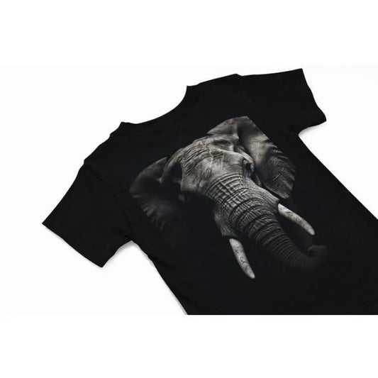 Elephant T-Shirt, Unique quirky elephant in the shadows tee, African wildlife animal Tee, African vacation T-Shirt,...