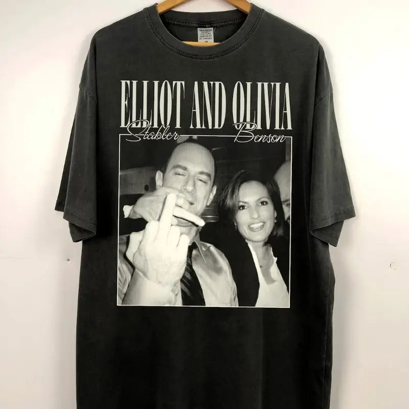 Elliot Stabler And Olivia Benson Shirt, Elliot Stabler and Olivia Benson Unisex T-Shirt, Womenswear Tops Hoodie, Sweatshirt