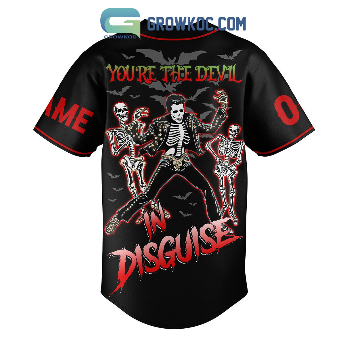 Elvis Presley The King Of Rock N’ Roll You’re The Devil Disguise Personalized Baseball Jersey