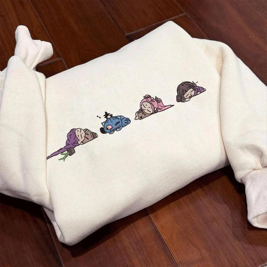 Embroidered Demon Hunters Tiger Sweatshirt, Kpop Demon Hunters Tiger Merch Shirt, Hunters Tiger fan, Cute Animal Gift,...