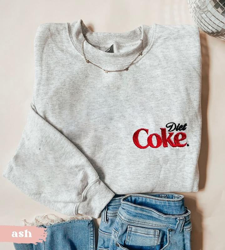 Embroidered Diet Coke Sweatshirt, Diet Coke Lover Hoodie, I need a Diet Coke Shirt, Soda Fan Sweatshirt | WearSparks.com