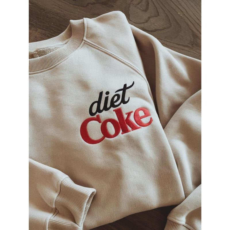 Embroidered Diet Coke Sweatshirt, tee I Need Diet Coke Sweatshirt, Diet Coke Lover Sweatshirt, Coke Lover Sweater, Diet...