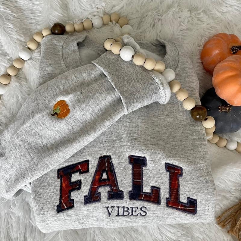 Embroidered Fall Applique Sweatshirt T-Shirts, Hoodie | WearSparks.com