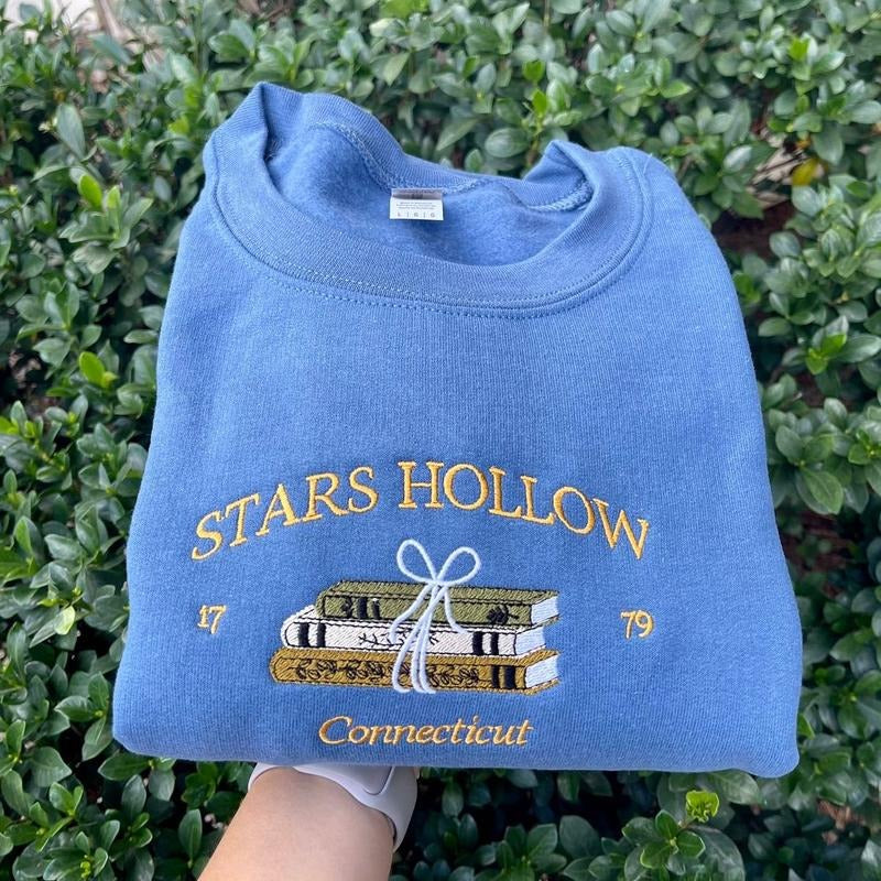 Embroidered Fall Vibes Sweatshirt, Gilmore Girls Sweatshirt, Stars Hollow Sweatshirt T-Shirts, Hoodie | WearSparks.com