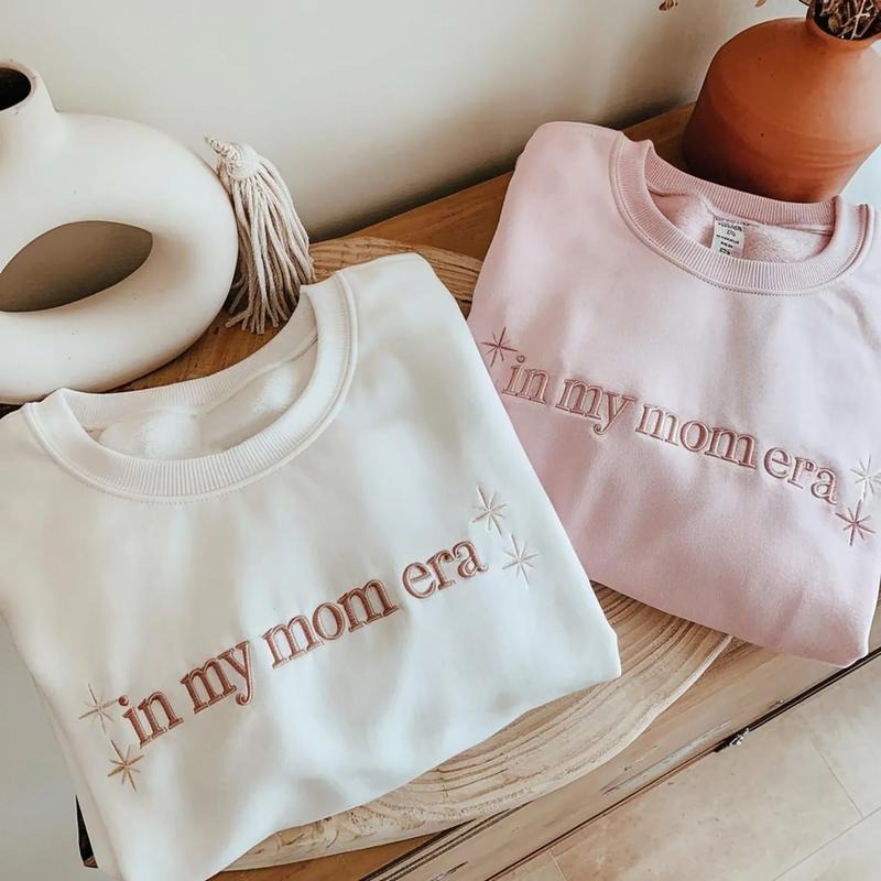 Embroidered In My Mom Era Sweatshirt, Embroidered Mom Era T-Shirt, Cool Mom Tee Shirt, Mama Sweater, Mother's Day Gift,...