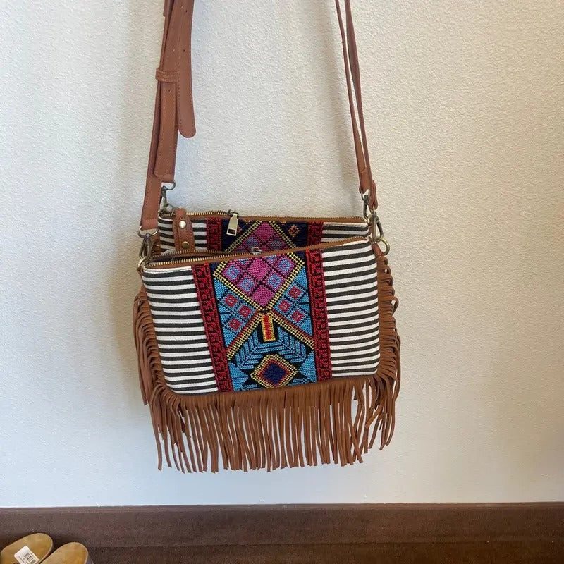 Embroidered leather fringe crossbody T-Shirts, Hoodie, Sweatshirt | WearSparks.com
