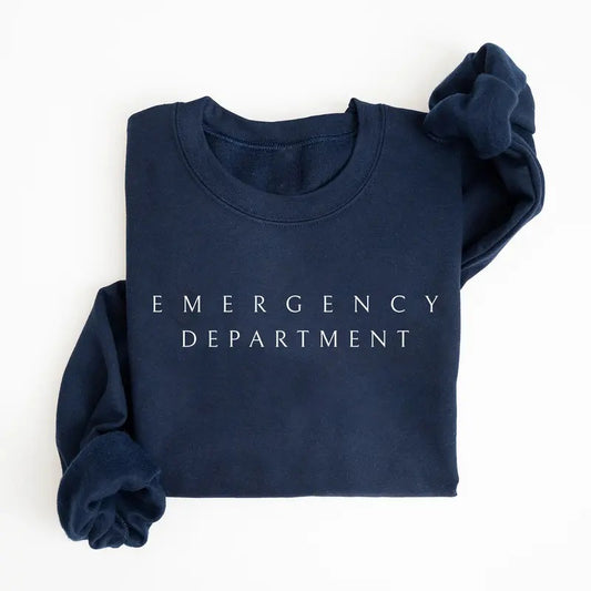 Emergency Department Sweatshirt, Emergency Dept Sweater, ED ER Emergency Room Doctor Staff Shirts, Nursing Student Tee,...