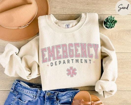 Emergency Department Sweatshirt, Emergency Nurse Sweatshirt, Hospital Sweatshirt, ER Nurse Crewneck, ER Nurse Gift, ER...