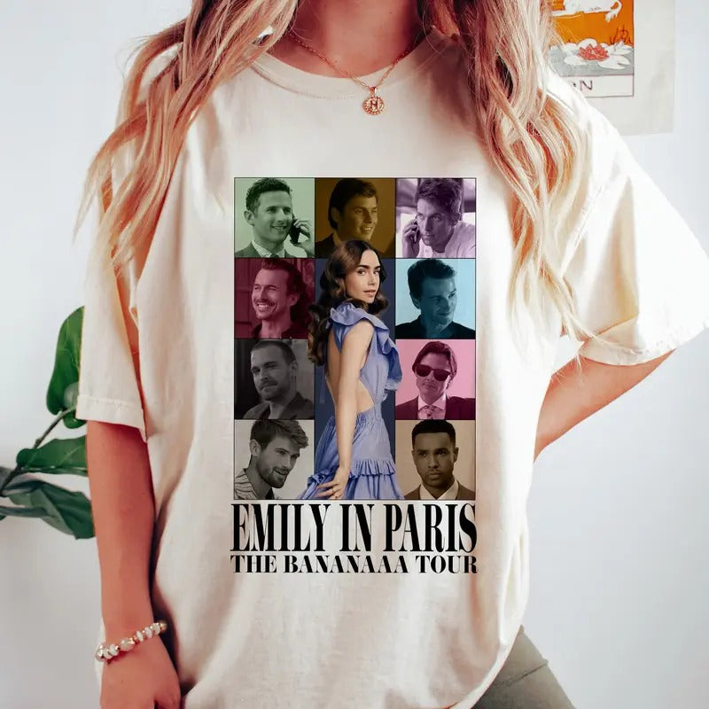 Emily In Paris With Her Banana Collection Tour, Emily In Paris For Fan, Apparel  Women, Gift For Movies Lovers Casual Fit...