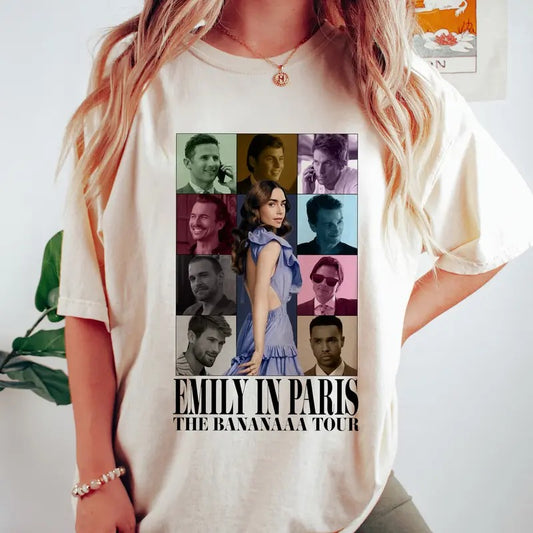 Emily In Paris With Her Banana Collection Tour, Emily In Paris For Fan, Apparel  Women, Gift For Movies Lovers Casual Fit...
