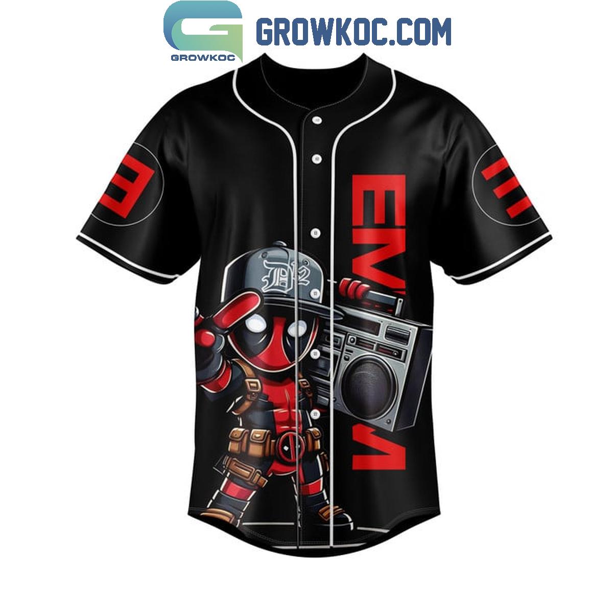 Eminem Deadpool Guess Who’s Back For The Last Trick Personalized Baseball Jersey