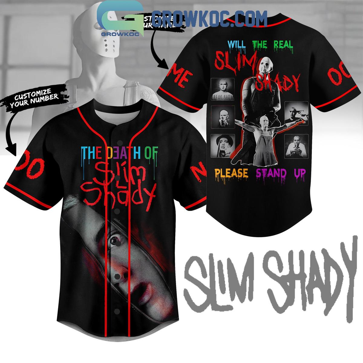 Eminem Real Slim Shady Please Stand Up Personalized Baseball Jersey