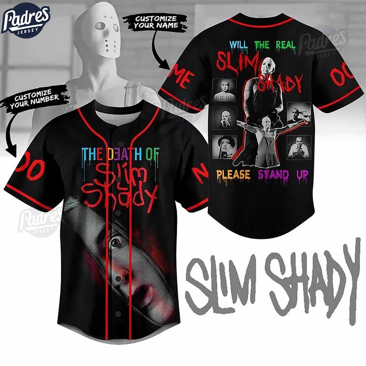 Eminem The Death Of Slim Shady Custom Baseball Jersey For You - Padres Jersey Oasis: Elevate Your Baseball Style Game...