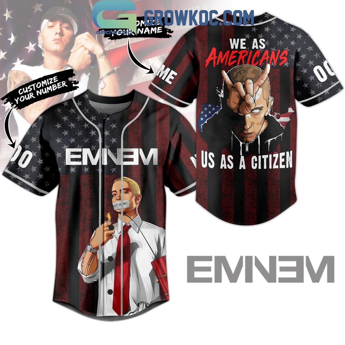Eminem We As American Us As A Citizen Personalized Baseball Jersey