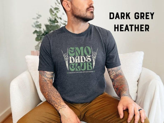 Emo Dads Club Unisex Jersey Short Sleeve Tee - Dark Grey Heather, Emo Dad, Elder Emo Dad, Alternative Dad, T-Shirt &...