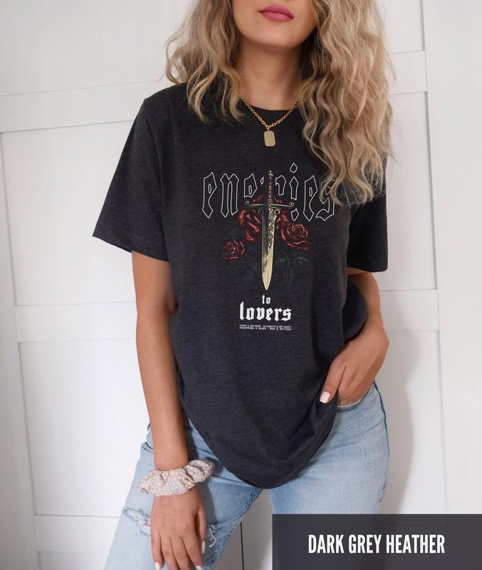 Enemies To Lover T-Shirt, Read Shirt, Dark Academia Shirt, Reading Shirt, Bookish Merch, Romance Book Shirt, Librarian...