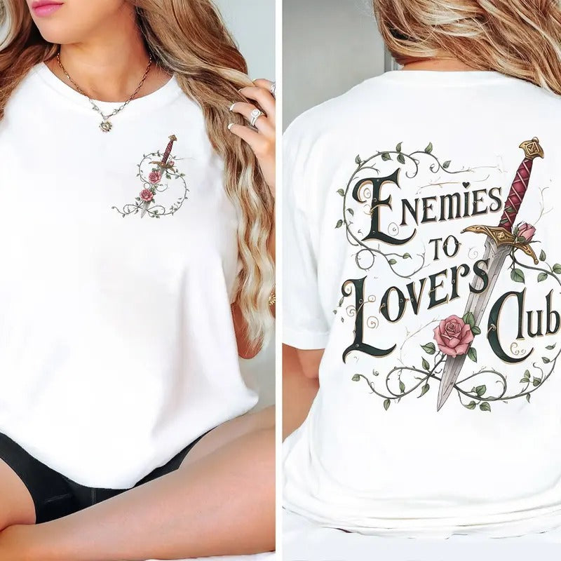 Enemies To Lovers T-Shirt, Dark Romance Sweatshirt, Book Tropes Hoodie, Bookish Tee, Morally Grey Romantasy Sweater, Smut...