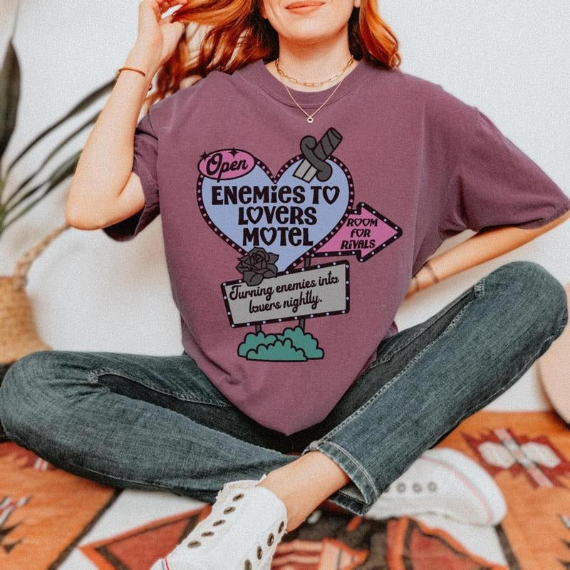 Enemies to Lovers T-Shirt | Book Lover Shirt | Unisex Shirt | Shirt for Readers | Bookish T-Shirt | T-Shirt for Book...