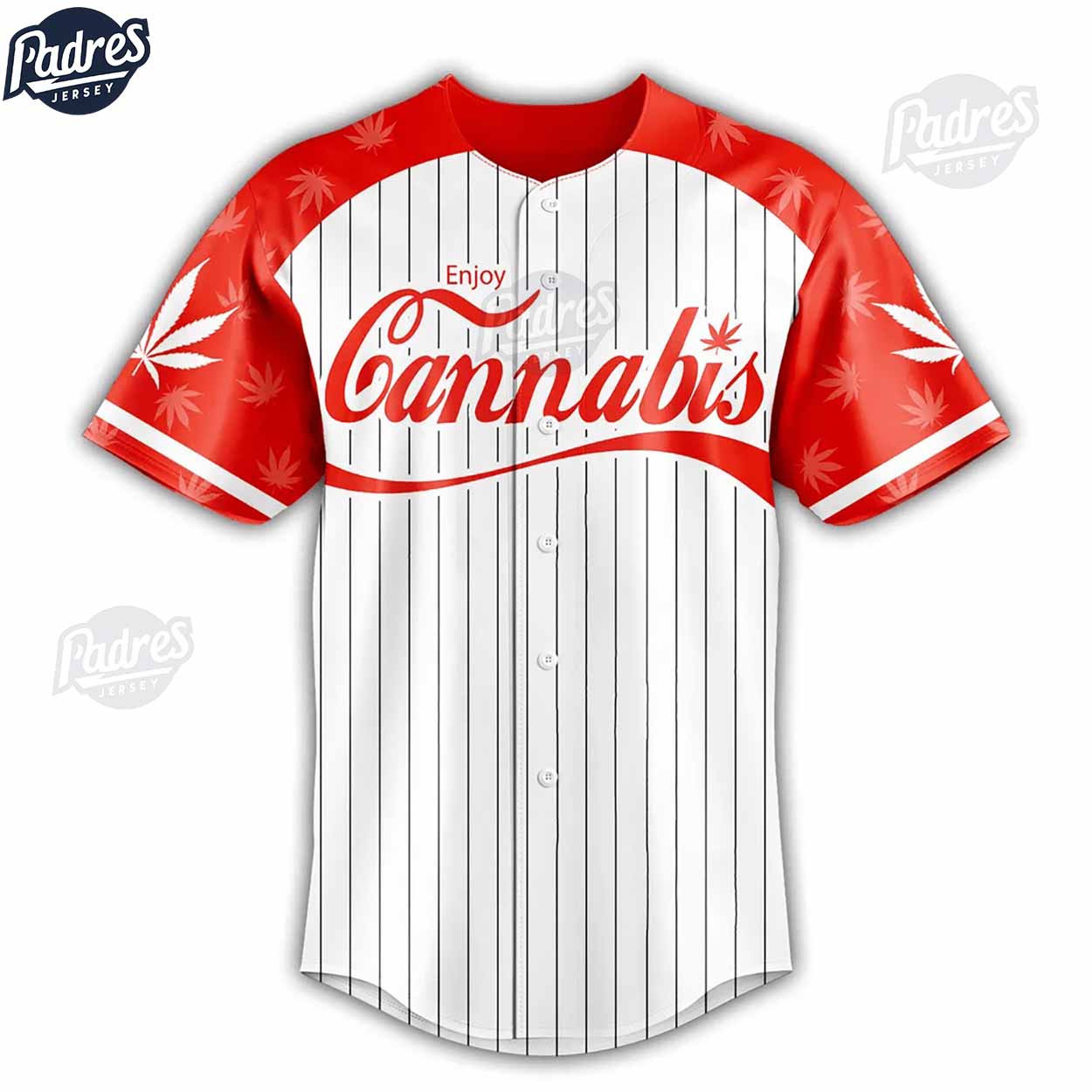 Enjoy Cannabis Custom Baseball Jersey Style - Padres Jersey Oasis: Elevate Your Baseball Style Game T-Shirts,... (Image 3)
