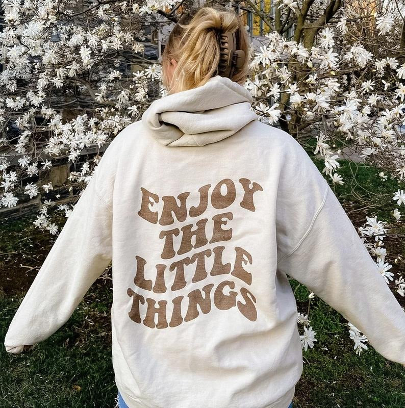 Enjoy the Little things Hoodie (Hoodie Sweatshirt, Unisex Fit, Causal Sweatshirt Unisex Jumper)) Menswear Oversized...