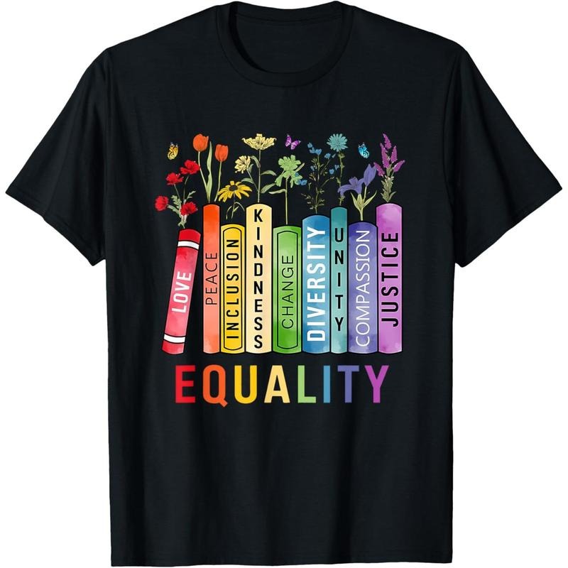 Equal Rights Book Flower Equality Peace Love Kindness Book T-Shirt made in usastyle{n002}2 Hoodie, Sweatshirt
