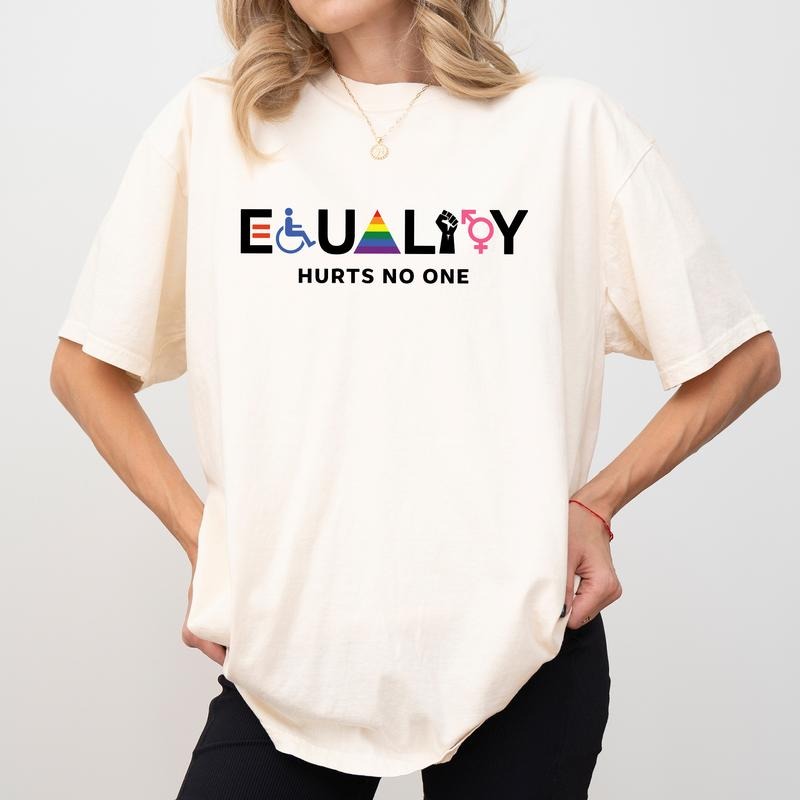 Equality Hurts No One Comfort Colors Shirt, Equal Rights T-shirt, LGBTQ Tee, Trans Rights Shirt, Human Rights Unisex...