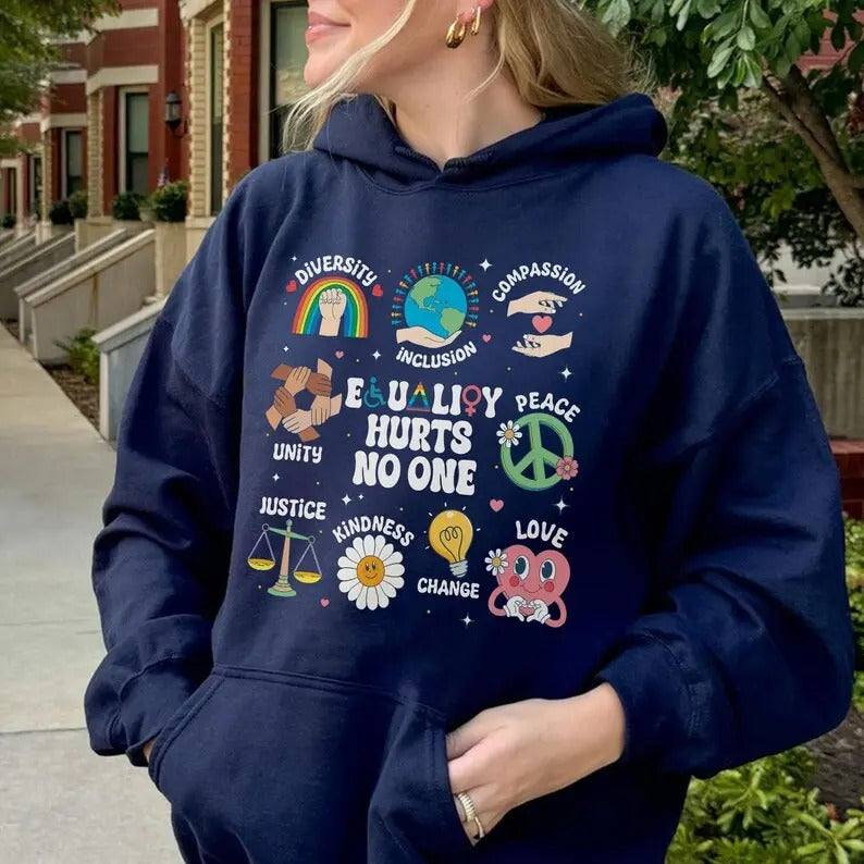 Equality Hurts No One Sweatshirt, Human Equal Rights Shirt, Black Lives Matter TShirt, Social Justice Shirts, LGBTQ Pride...