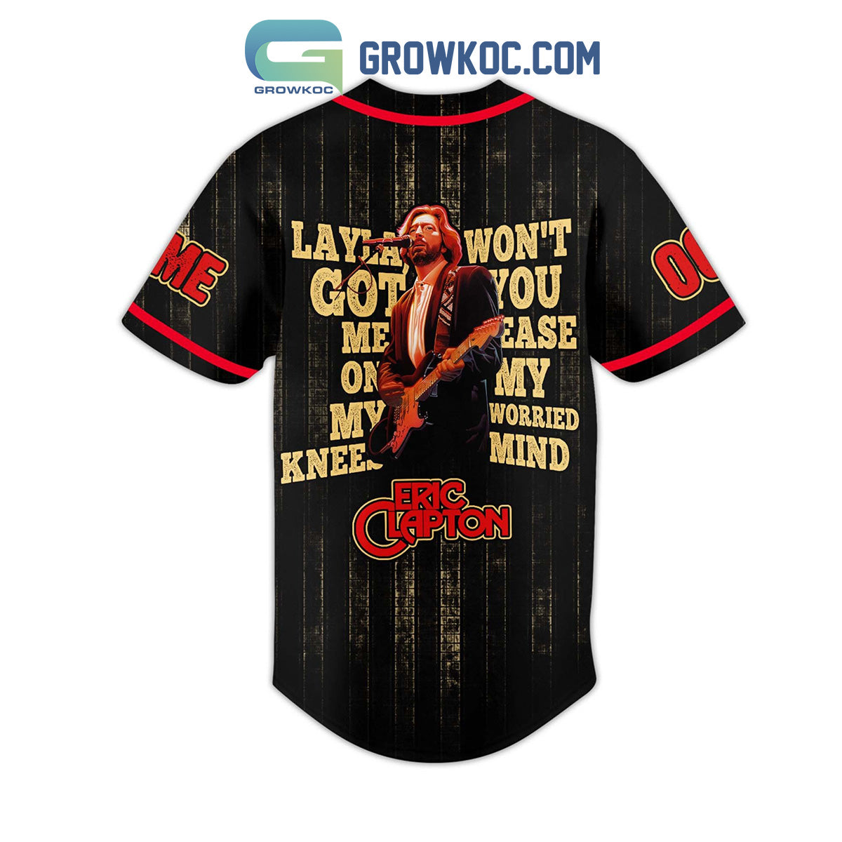 Eric Clapton Layla You Got Me On My Knees Personalized Baseball Jersey