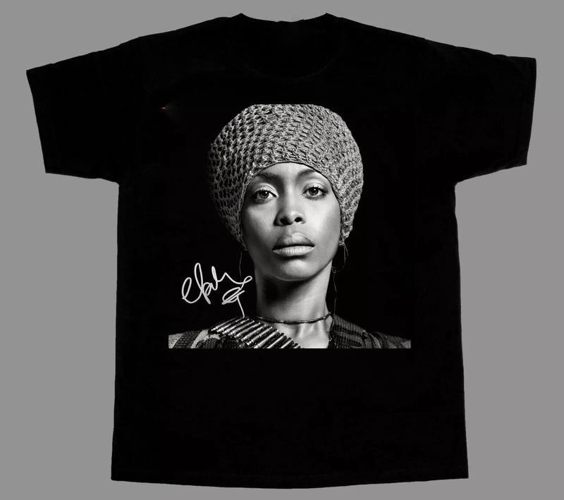 Erykah Badu Signature T-Shirt Short Sleeve Cotton Black Women Men Hoodie, Sweatshirt | WearSparks.com