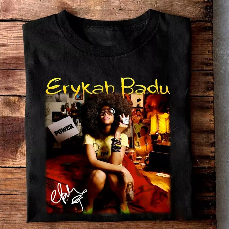 Erykah Badu Singer Shirt New Popular Unisex S-5XL T-Shirt Crewneck Cotton Crewneck Cotton Hoodie, Sweatshirt | WearSparks.com