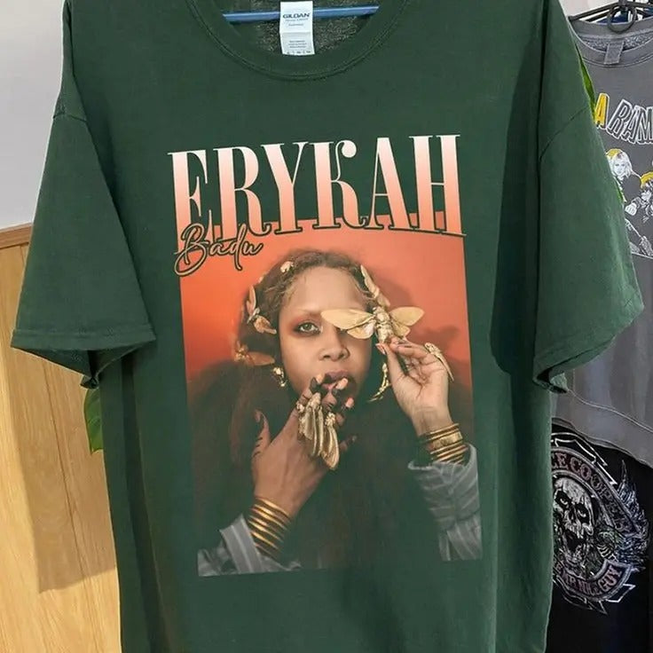 Erykah badu t-shirt, Erykah badu shirt, Erykah Badu tour 2023 shirt Crewneck Cotton Hoodie, Sweatshirt | WearSparks.com