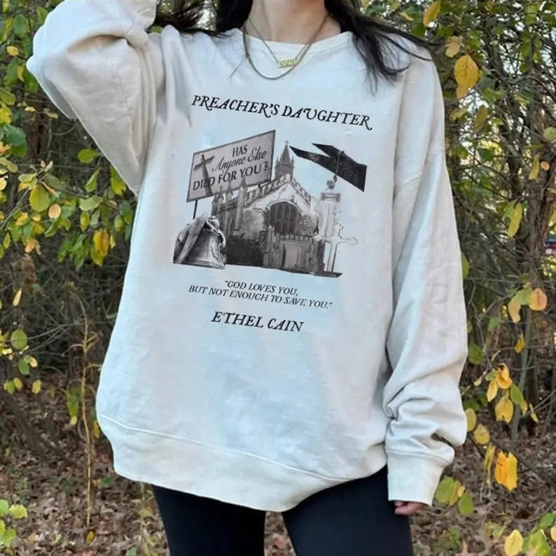 Ethel Cain Preacher's Daughter Crewneck Sweatshirt T-Shirts, Hoodie | WearSparks.com